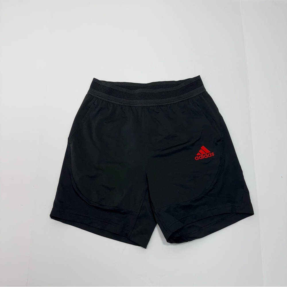 Adidas Black and Red Heat Ready Shorts Boys Large